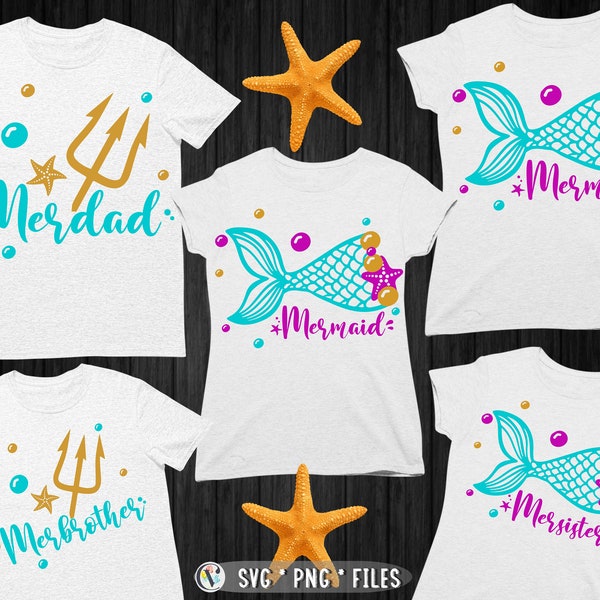 Mermaid Birthday svg, Mermaid svg, Mermaid mom svg, Mermaid dad svg, Mermaid girl svg, Mermaid family svg, Mermaid Birthday svg, Merbrother