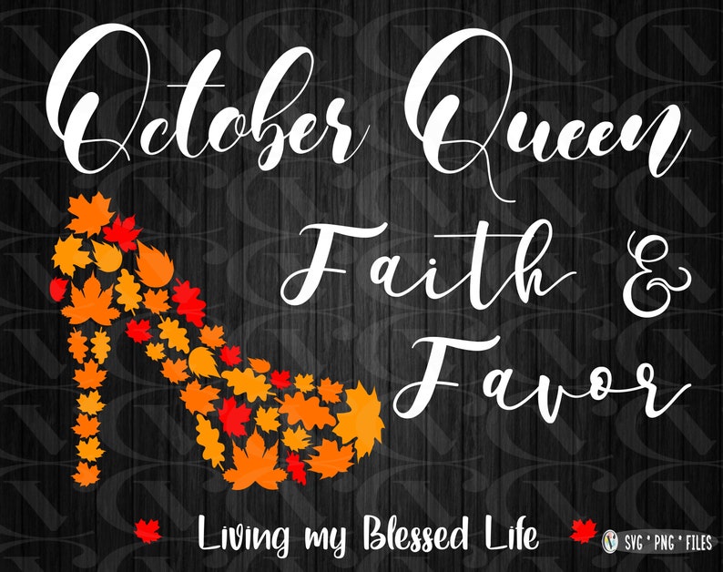 October Queen svg October birthday svg birthday queen svg ...