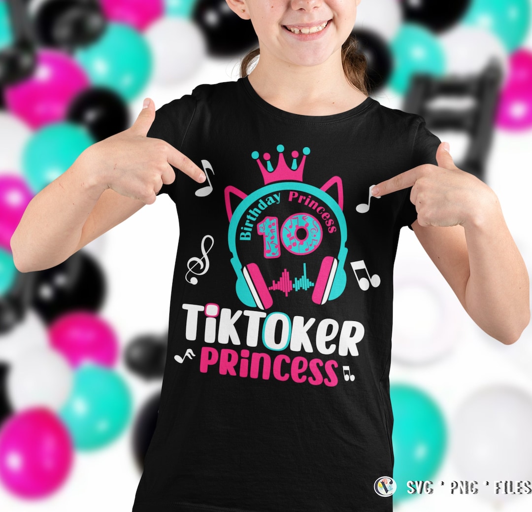 TikToker Family Princess Birthday svg Cat Headset svg cumpleanos nina 10 th cumpleanos TikToker Bundle Girl TikToker Family svg mama papa Etsy Espana