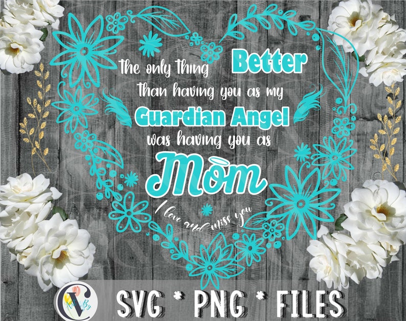 Download Memorial mom svg mom svg Guardian Angel svg loss of mother | Etsy