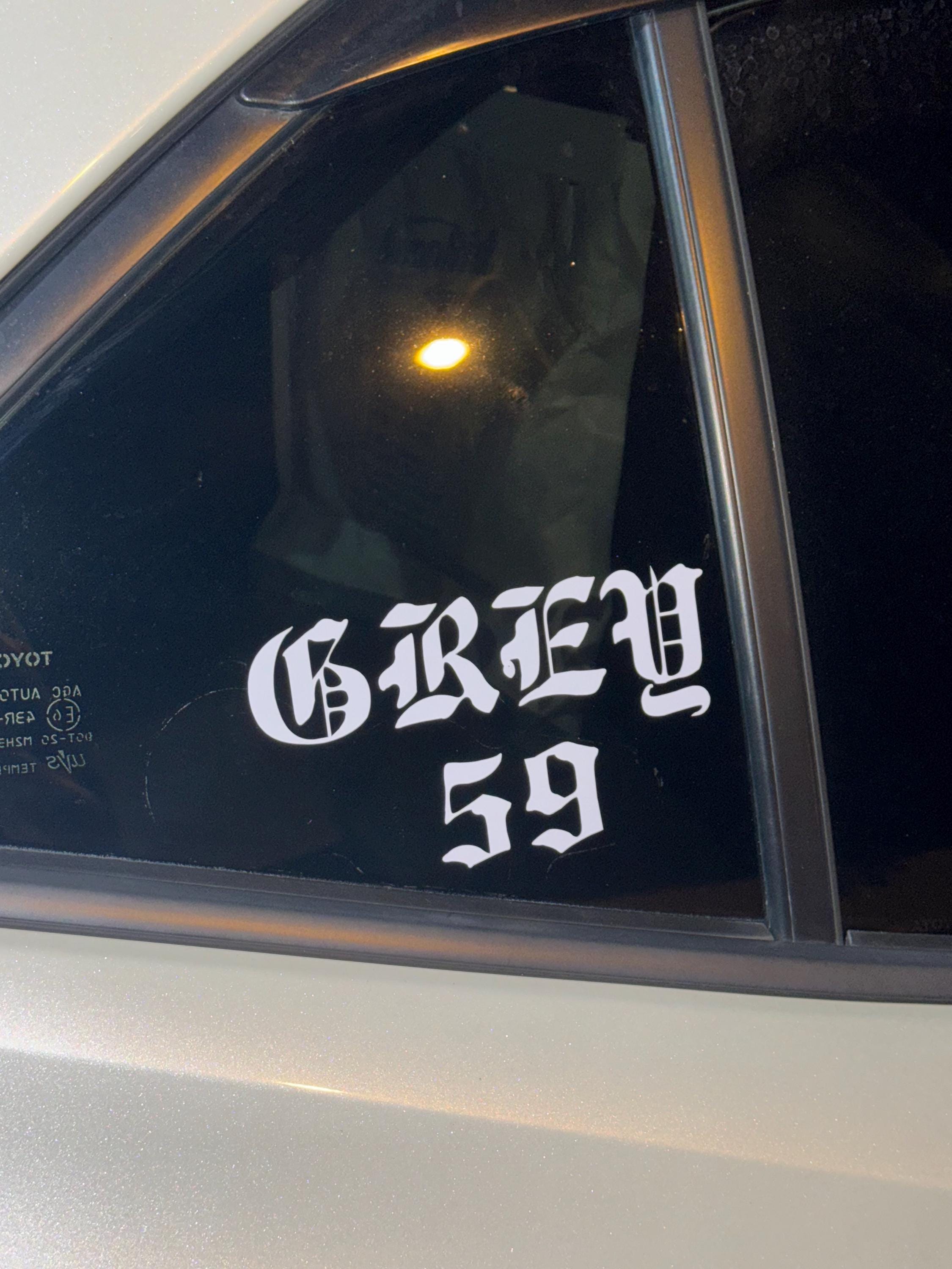 GREY 59 Vinyl Decal Sticker - Car, Laptop - Etsy