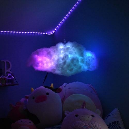Fluffy Cloud White Neon Lights Sign LED for Bedroom Light Etsy