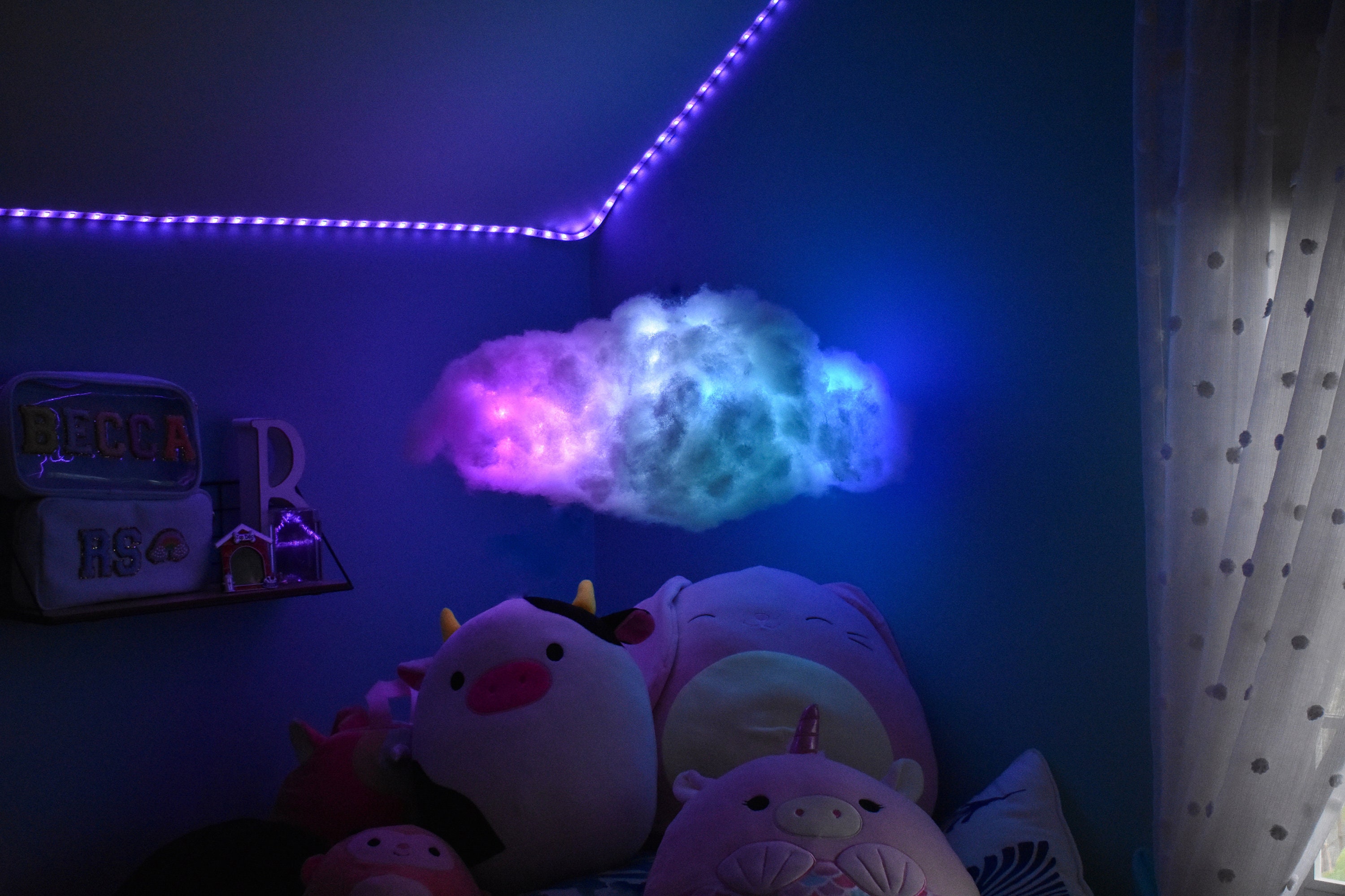 LED Light Cloud Bluetooth Color Changing Light Bedroom - Etsy Sweden