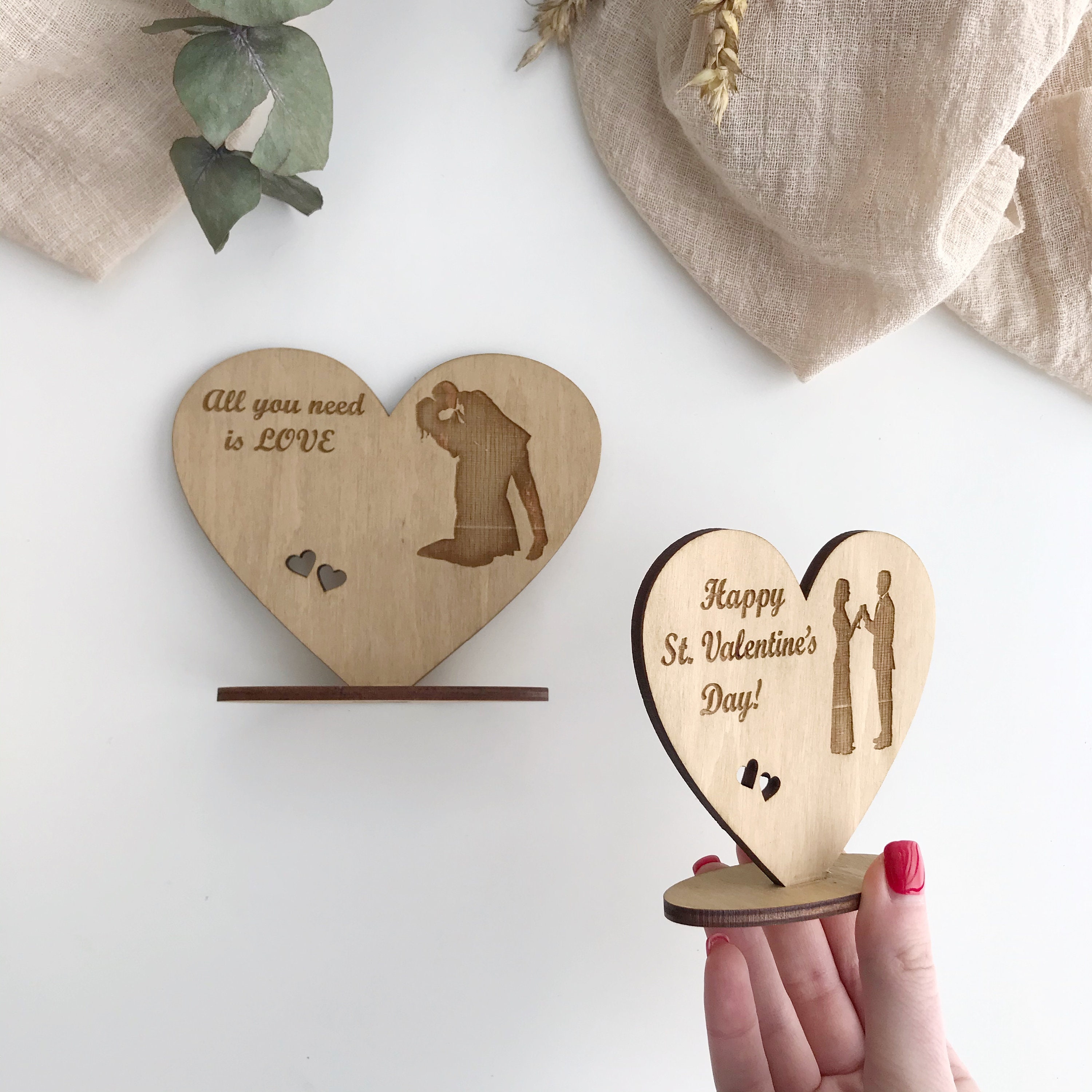 Valentine Heart Svg for Glowforge Long Distance Gift for | Etsy