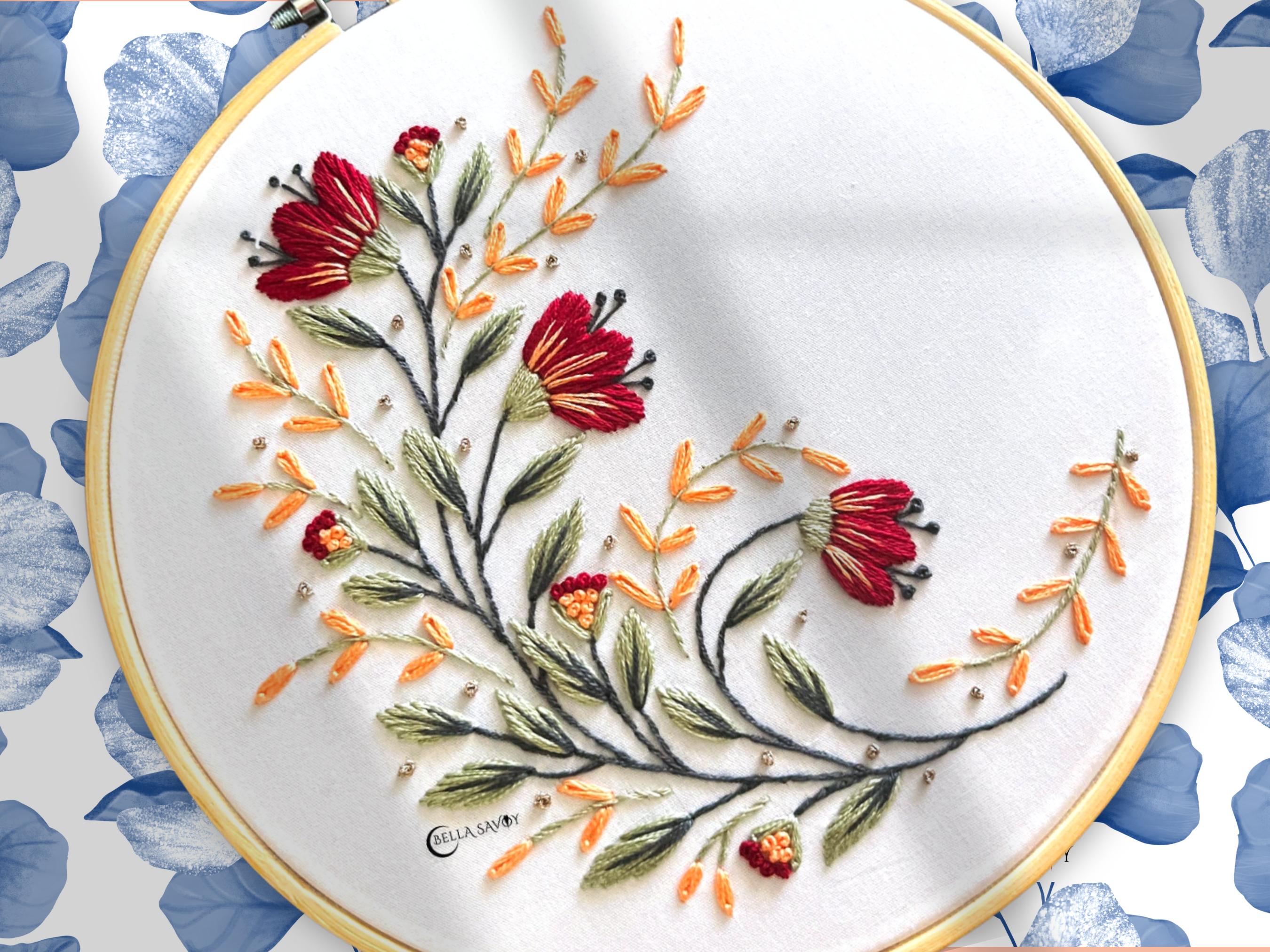 hand embroidery flower designs for dresses Wild flower hand embroidery design on a white dress? What the dress  pattern ? Stay Tuned!  #handembroiderywork #embroidery  #handwmbroiderydesign #wildflowerembroidery