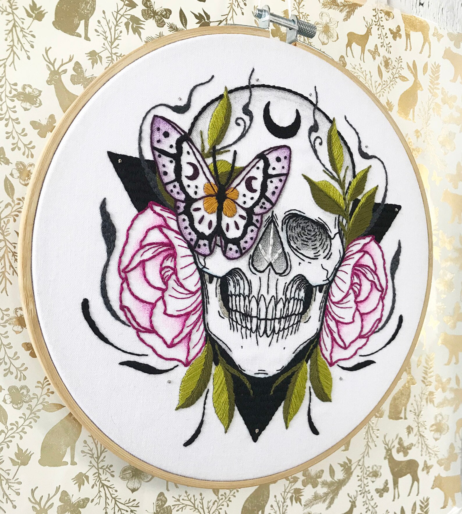 Skull Hand Embroidery Designs