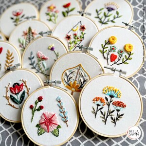 Floral Stick and Stitch Embroidery Pack of 18 | Stick and Stitch Embroidery for Beginners | Stick on Embroidery Pattern Transfer Patch bild 10