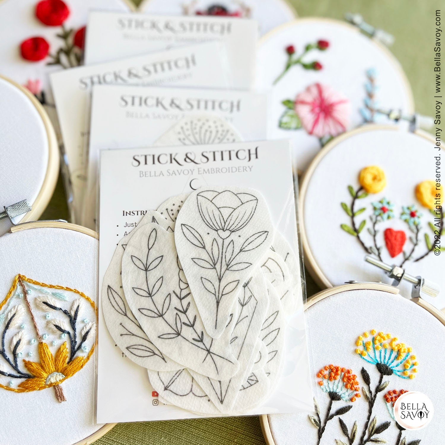 Stick and Stitch Embroidery Pattern Gardening Florals, Sulky