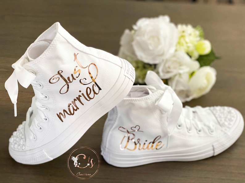 custom bride converse