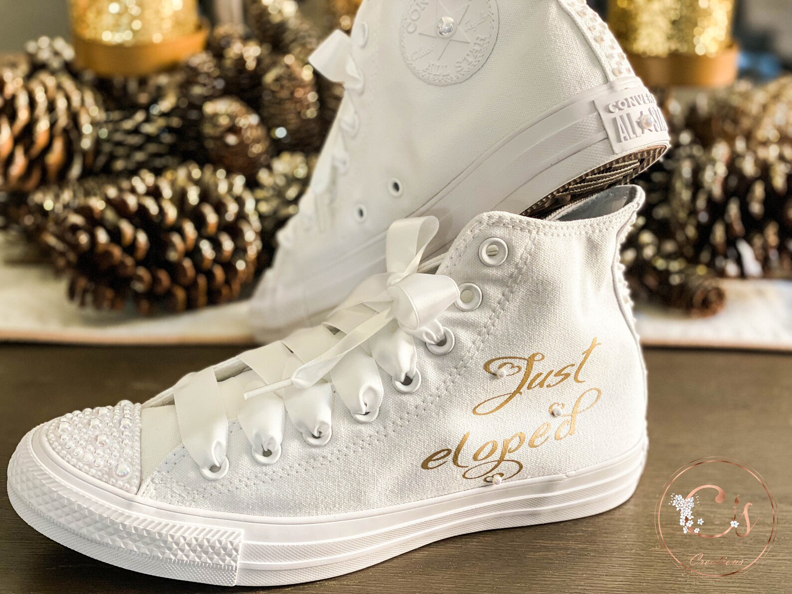 personalised bride converse