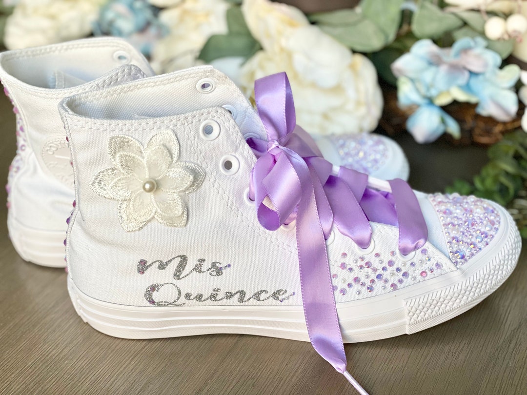 Fifteenth Birthday Converse Shoes/quinceanera Converse Etsy