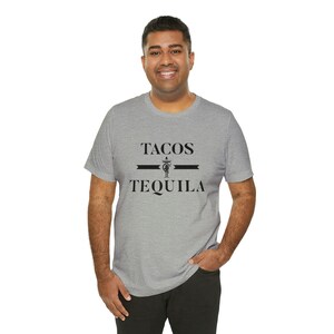 Tacos & Tequila T-Shirt, Birthday Gift Bff, Funny Pun Shirt, Unisex Tee, T-Shirt Unisex Jersey