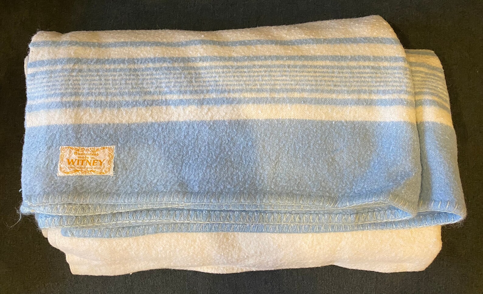 Huge Vintage Witney Wool Blend Blanket Throw White with Baby Etsy