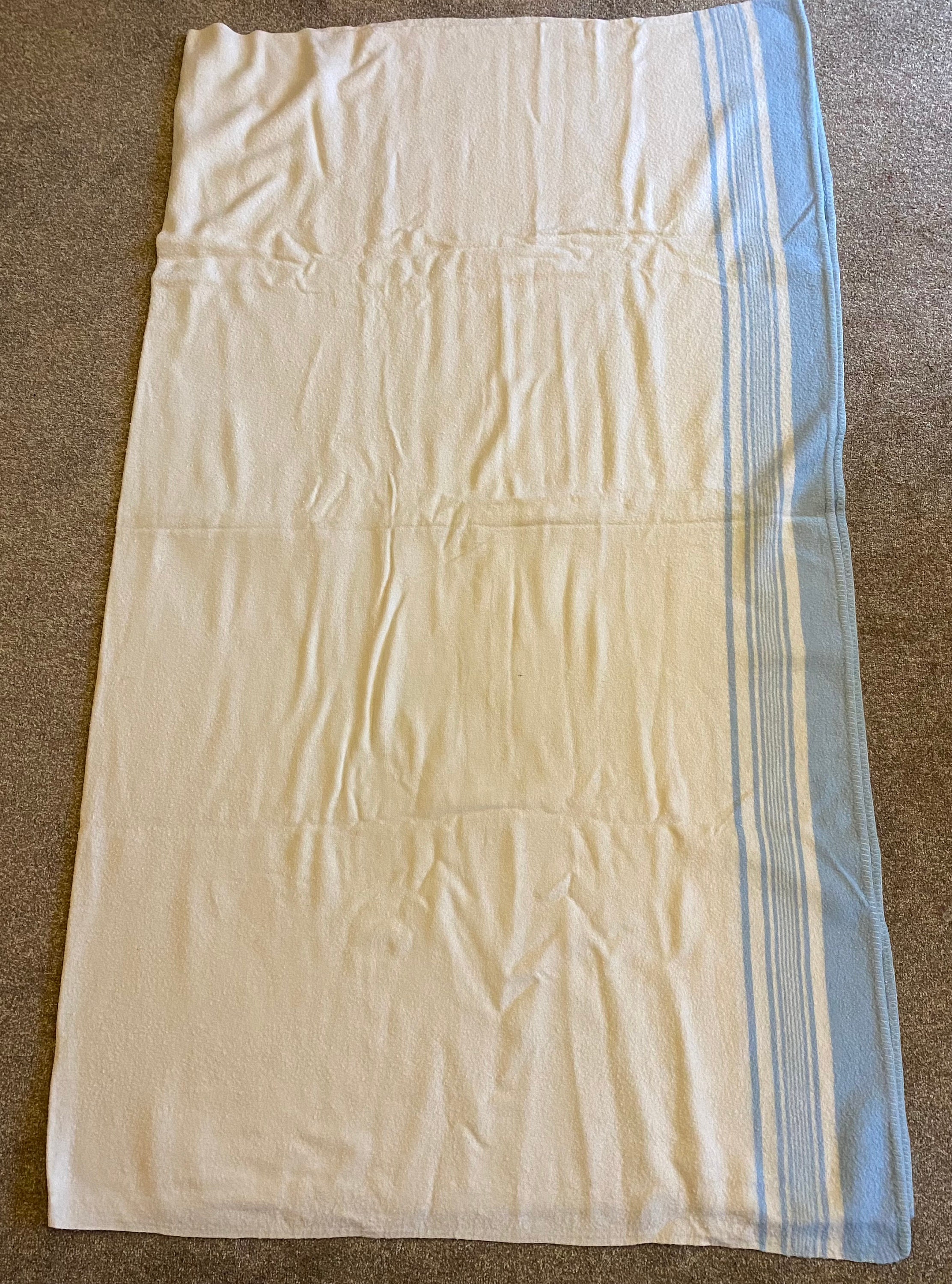 Huge Vintage Witney Wool Blend Blanket Throw White with Baby Etsy