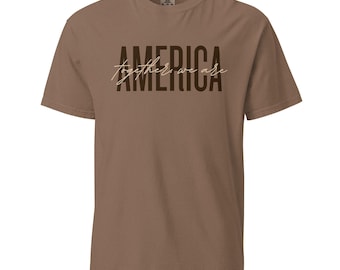 Brown comfort colors together we are america t-shirt benito bowl spanish culture half time show