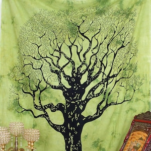 Tree of life bedspread, sofa cover, cotton tapestry