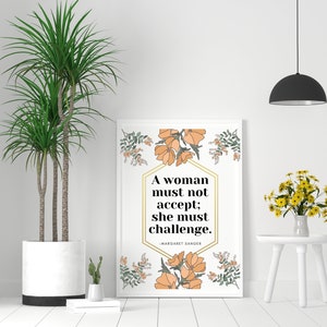 Margaret Sanger Zitat druckbare, Frauen Empowerment Zitat, Wandkunst, digitaler Download Druck, Geschenk