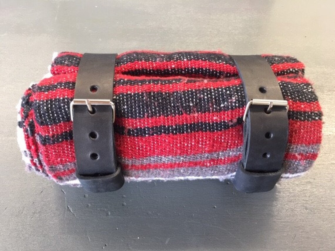 Motorcycle Leather Blanket Holder Copper Hog And Harley Etsy