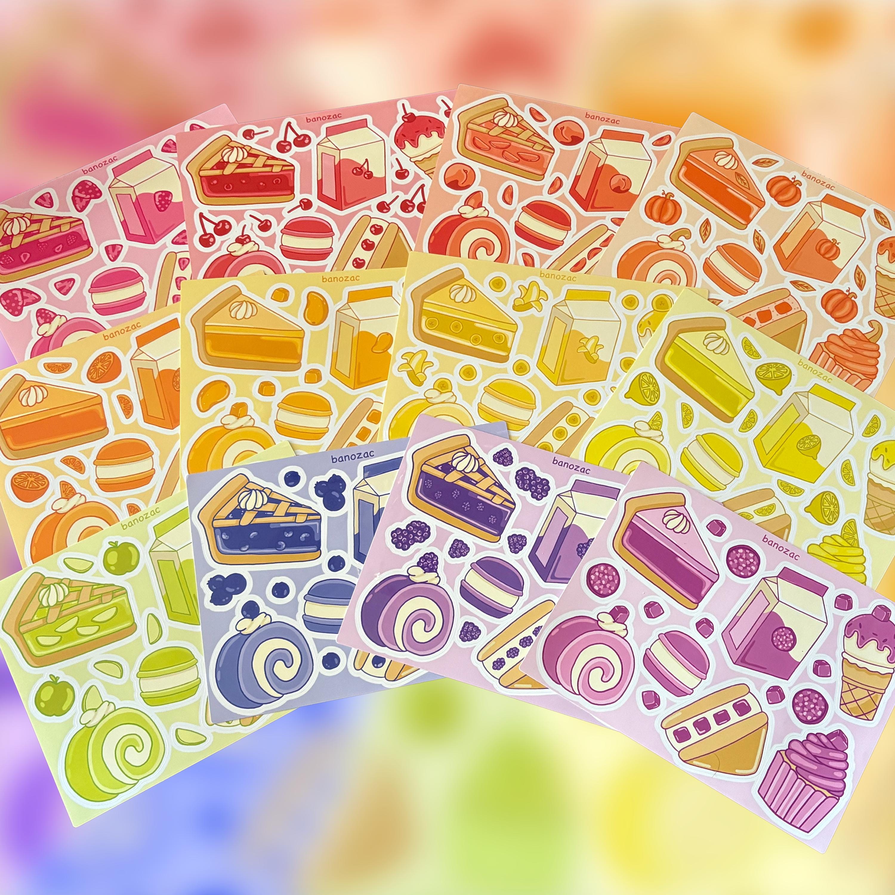 Cute Fruit Bakery Stickers - Kawaii Dessert Sticker Sheet - Etsy