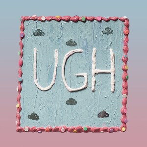 Blue &quot;Ugh&quot; Sprinkles Cake Painting