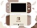 Cappuccino inspired solid color warm brown cream vanilla 3M Premium Wrapping Vinyl Full Wrap For Nintendo Switch Lite 