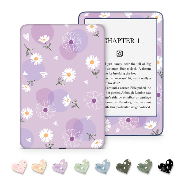 Daisy and heart 3M Premium Wrapping Vinyl Full Wrap For Kindle eReader