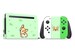 Cute Corgi on Solid White and Green Full Wrap Vinyl Skin For Nintendo Switch Printed with 3M Premium Vinyl 