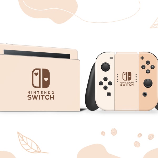 Crème Latte Coffee solid color cream hint vanilla 3M Premium Wrapping Vinyl Full Wrap For Nintendo Switch