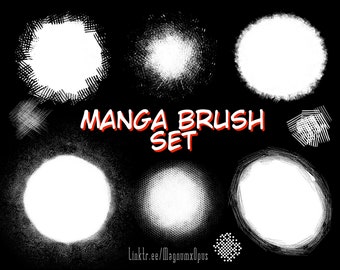 Procreate Manga Brush Set | Comic Shading, Bubbles (Digital Download)
