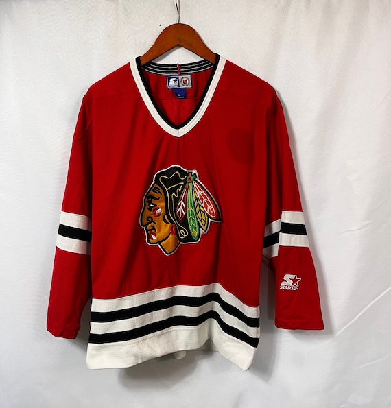Vintage 90s Starter Chicago Blackhawks NHL Pro Hockey Jersey