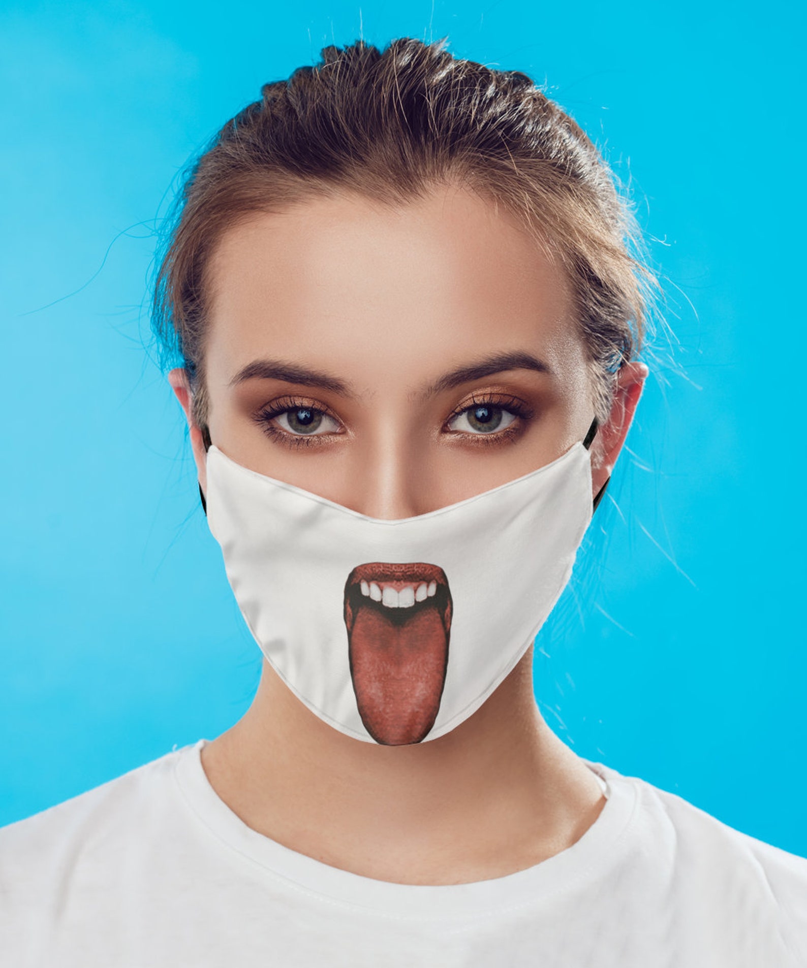 Tongue face masks smile masks lip masks tongue mask funny Etsy