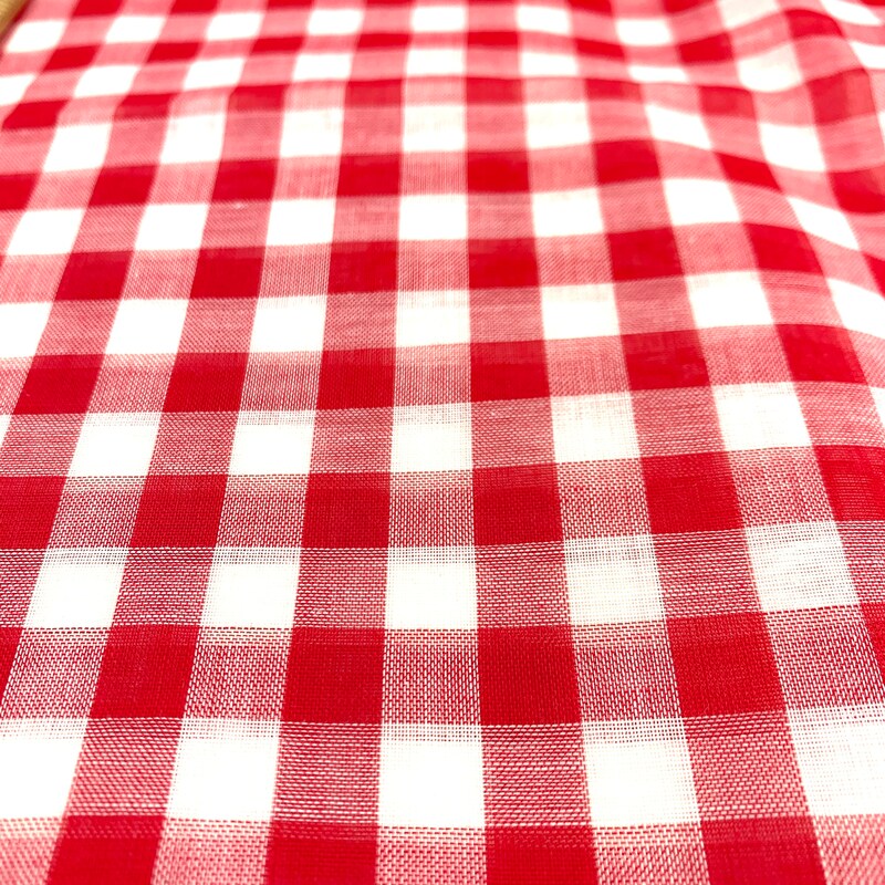 Checked Linen Fabric - Etsy