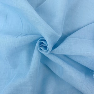 Vintage Fabric VIP Cranston Shadow Cotton Voile Blue Bell Sheer BTY 1 yd x 44&quot; Sewing Fabric