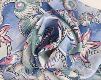 1992 L. Hamrick Inc Tropical Beach Seashells Ocean Dress