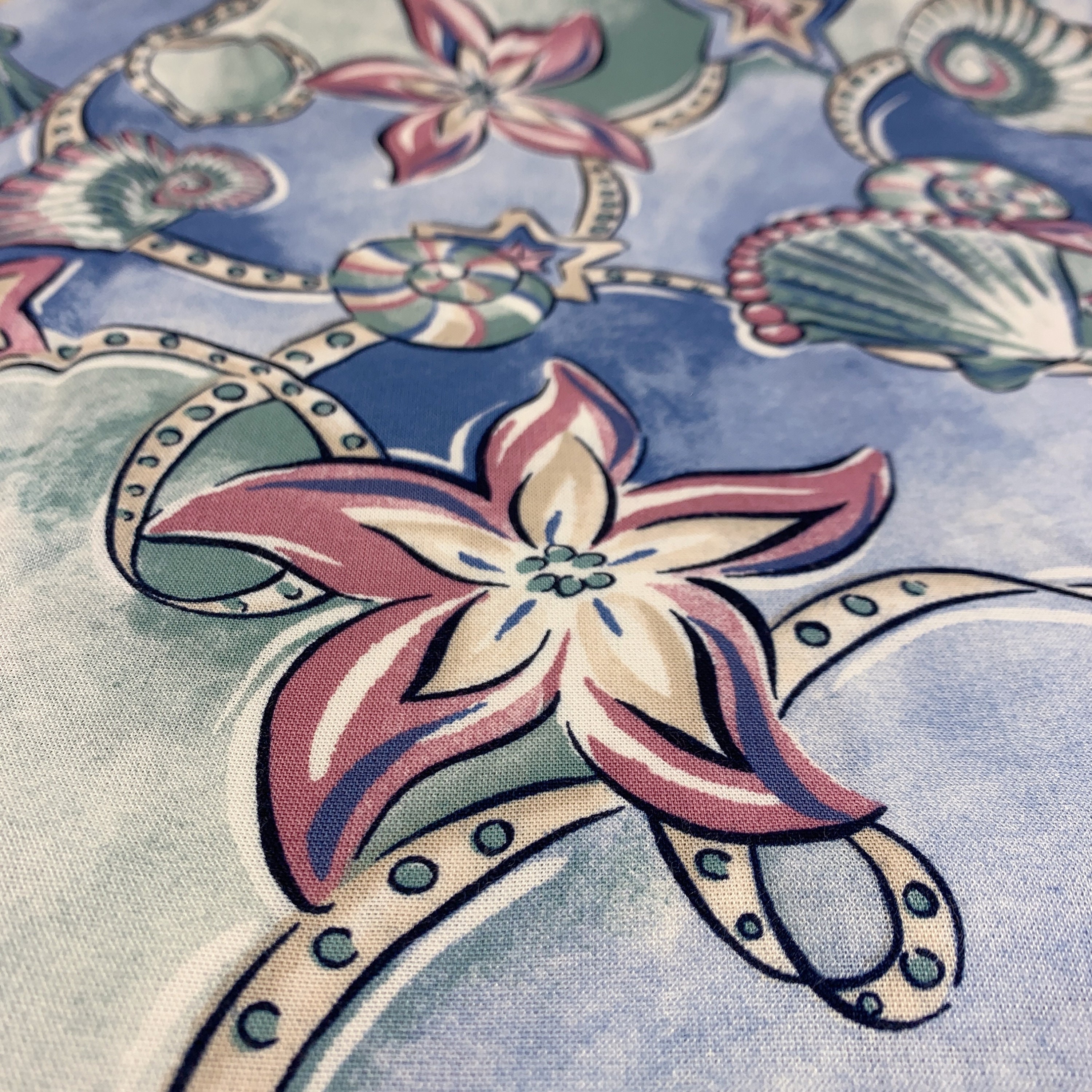 1992 L. Hamrick Inc Tropical Beach Seashells Ocean Dress