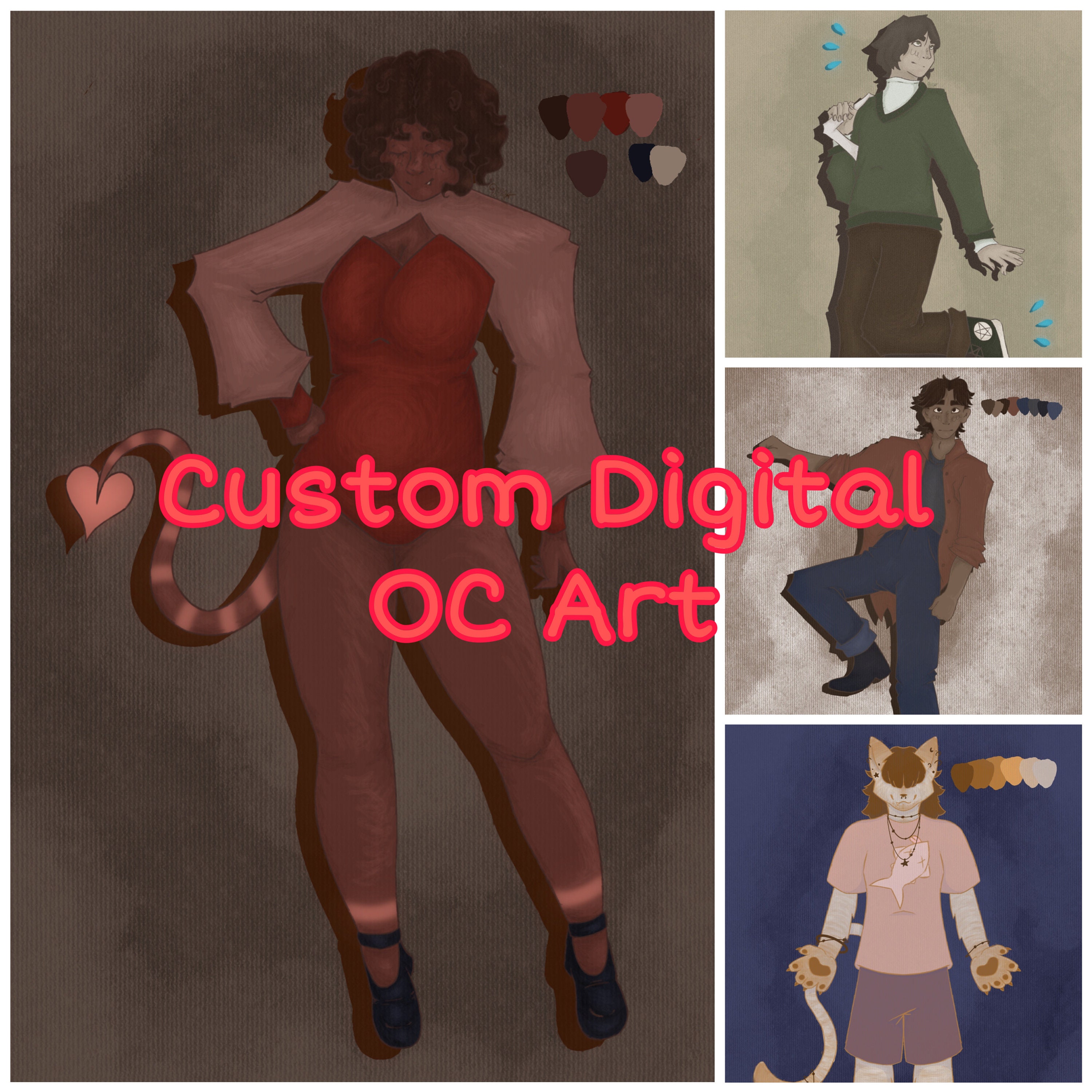 Custom Digital OC Roblox Avatar Commission Art Full Body Head 