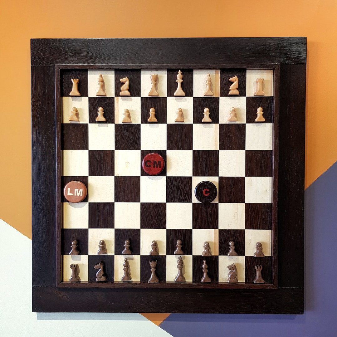 Chess Board Game Wall Decor, Wooden Chess Pieces, Gift for Chess Lover, Wall Chess, Chess Set, Game for Children, House Warming, Chess Game - Etsy Chess Board Game Wall Decor, Wooden Chess Pieces, Gift for Chess Lover, Wall Chess, Chess Set, Game for Children, House Warming, Chess Game - Etsy
