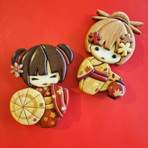 Keiko, Japanese Doll, Kokeshi, Wooden Kokeshidoll, Japanese Figurine, Wooden Intarsia, Wall Decor, Tabletop Decor, House Warming - Etsy Keiko, Japanese Doll, Kokeshi, Wooden Kokeshidoll, Japanese Figurine, Wooden Intarsia, Wall Decor, Tabletop Decor, House Warming - Etsy