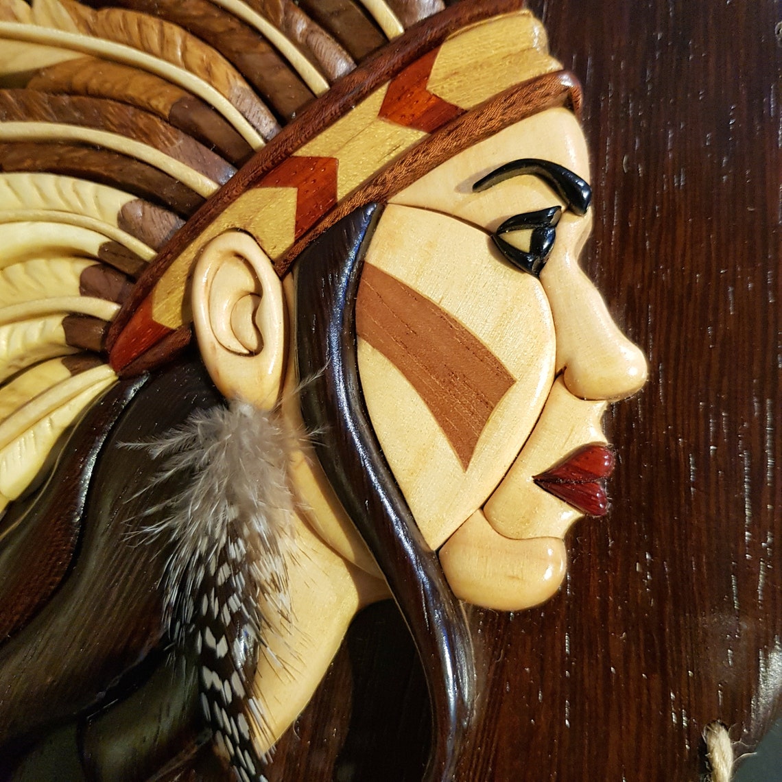 Native American Woman Intarsia Pattern: Scroll Saw Woodworking (PDF ...