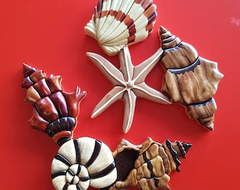 Seashells and Starfish Intarsia Patterns: Coastal Home Decor (PDF Pattern)