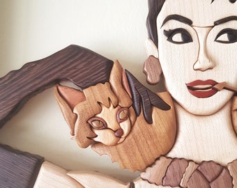 Striking Audrey Hepburn Wood Intarsia Pattern for Unique and Captivating Creations, Scroll Saw Pattern, Pattern download Pdf