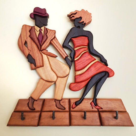 Dancers Key Holder Intarsia Scroll Saw Pattern Etsy