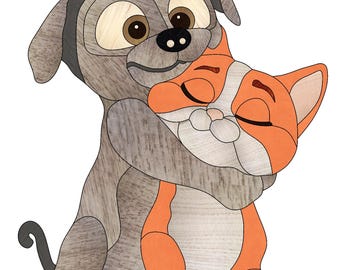 Cat and Dog Intarsia Pattern: Adorable Pet Design (PDF Pattern)