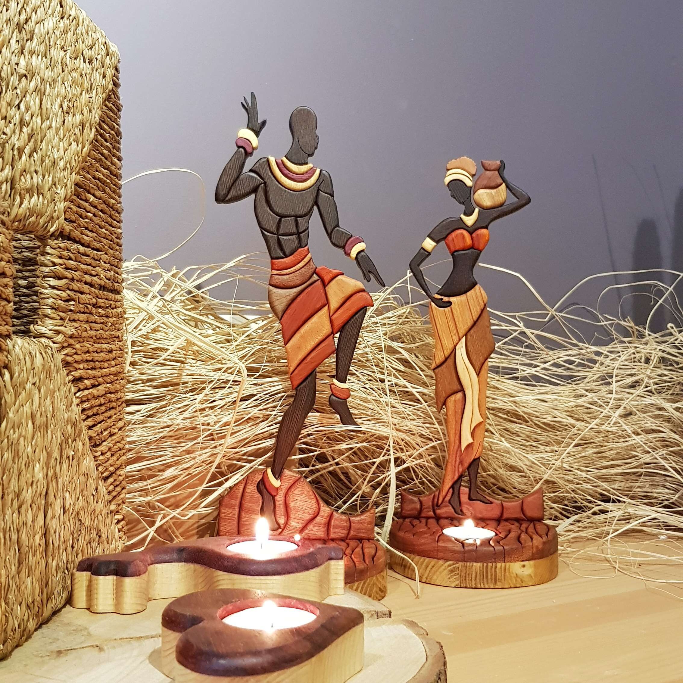 African Dancers Intarsia Pattern, Scroll Saw Woodworking Art PDF ...