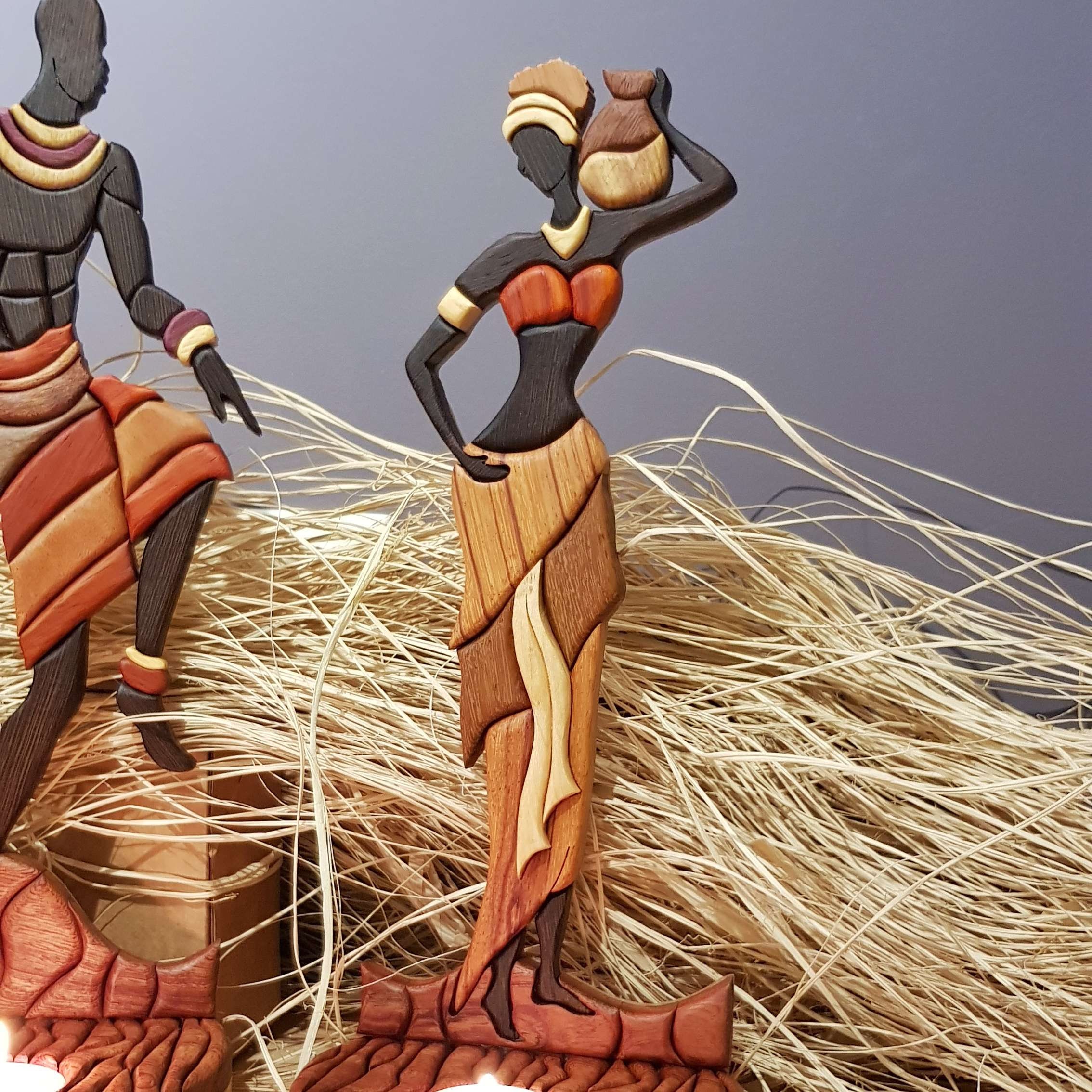 African Dancers Intarsia Pattern, Scroll Saw Woodworking Art PDF ...