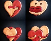 Heart Intarsia Pattern PDF, Beginner Woodworking Brooch & Magnet Design