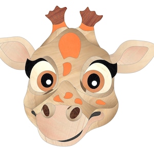 Animal Wooden Intarsia Patterns, Bunny Hippo Giraffe Cow Faces PDF, Beginner Friendly Digital Download
