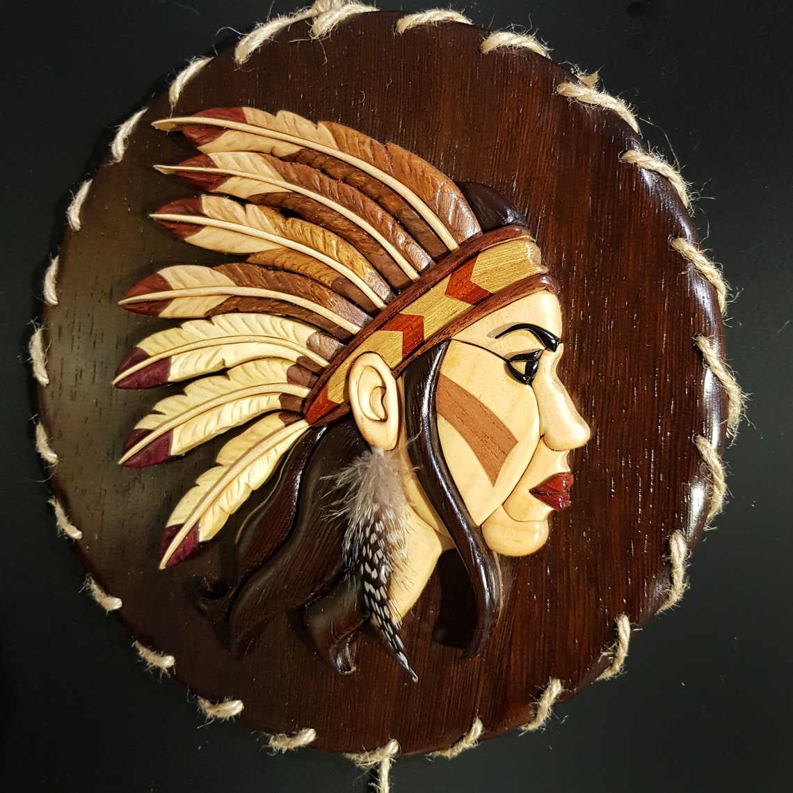 Native American Woman Intarsia Pattern: Scroll Saw Woodworking (PDF ...