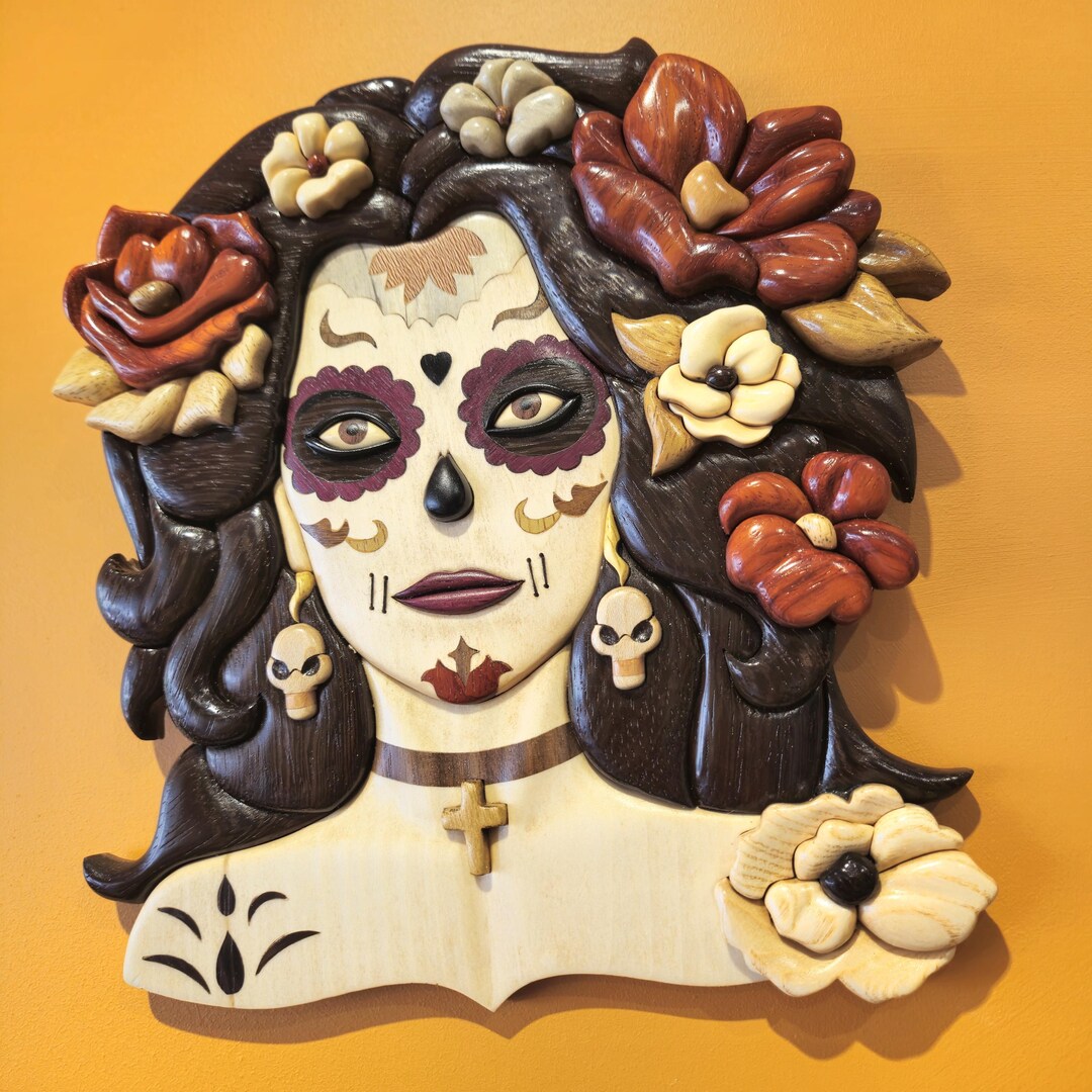 Day of the Dead Sugar Skull, La Catrina Mexican Art Pattern, Pattern ...