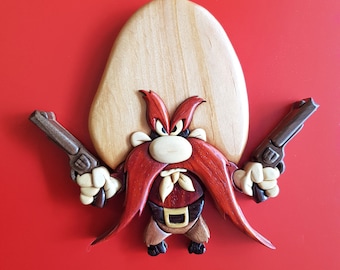 Striking Yosemite Sam Wood Intarsia Pattern for Unique and Striking Yosemite Sam Wood Intarsia Pattern for Unique and